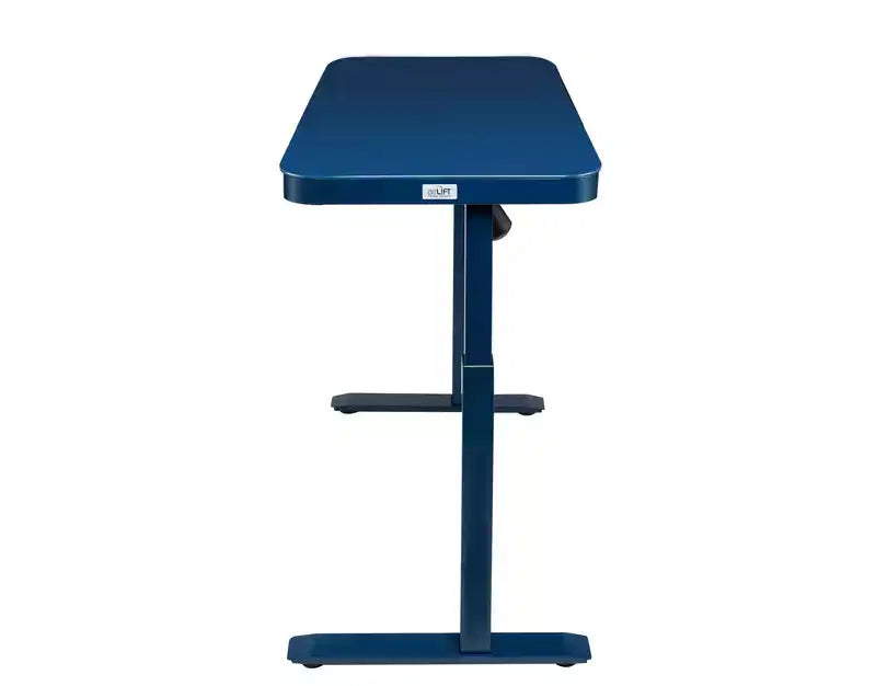 Bureau assis-debout réglable en hauteur avec plateau en verre trempé de 48 po, ports USB et tiroir