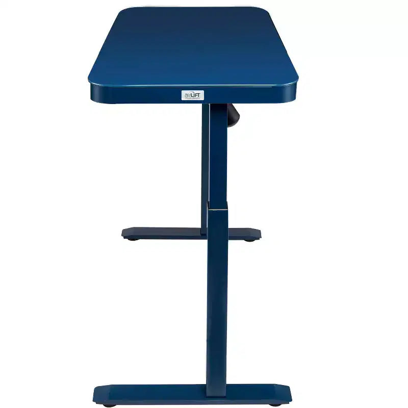 Bureau assis-debout réglable en hauteur avec plateau en verre trempé de 48 po, ports USB et tiroir