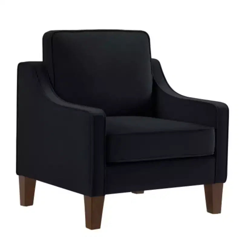 Fauteuil de salon douillet : Velours bleu marine, moderne