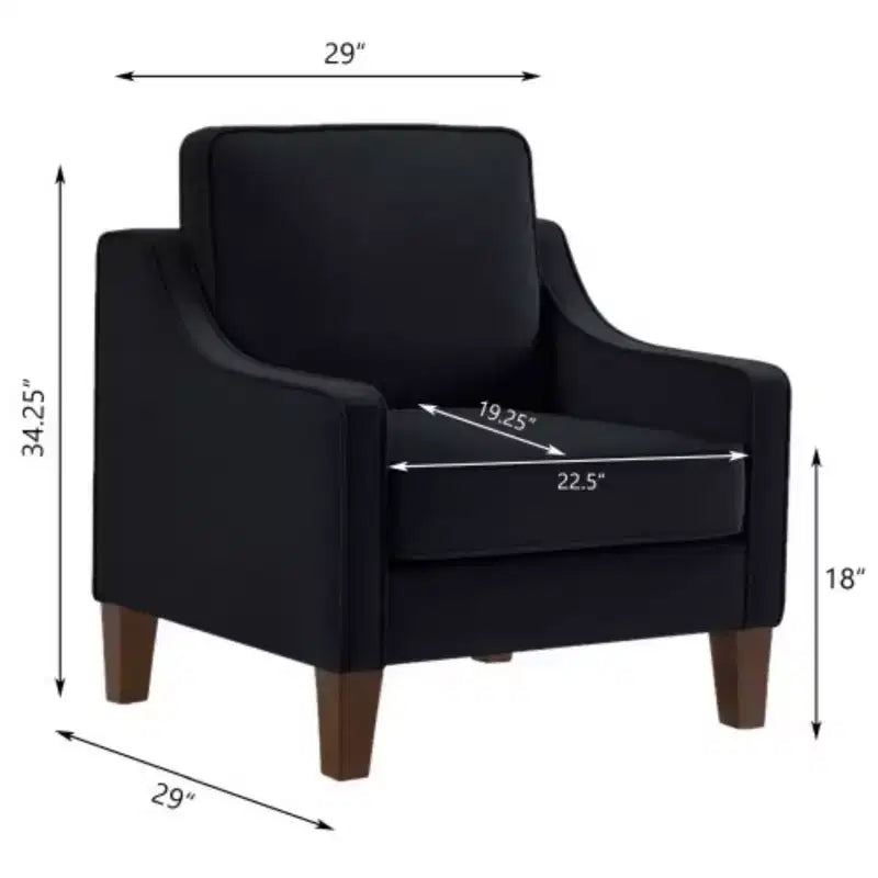 Fauteuil de salon douillet : Velours bleu marine, moderne
