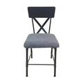 Simple Relax Fabric Upholstered Armless Chair in Antique Oak and Sandy Gray