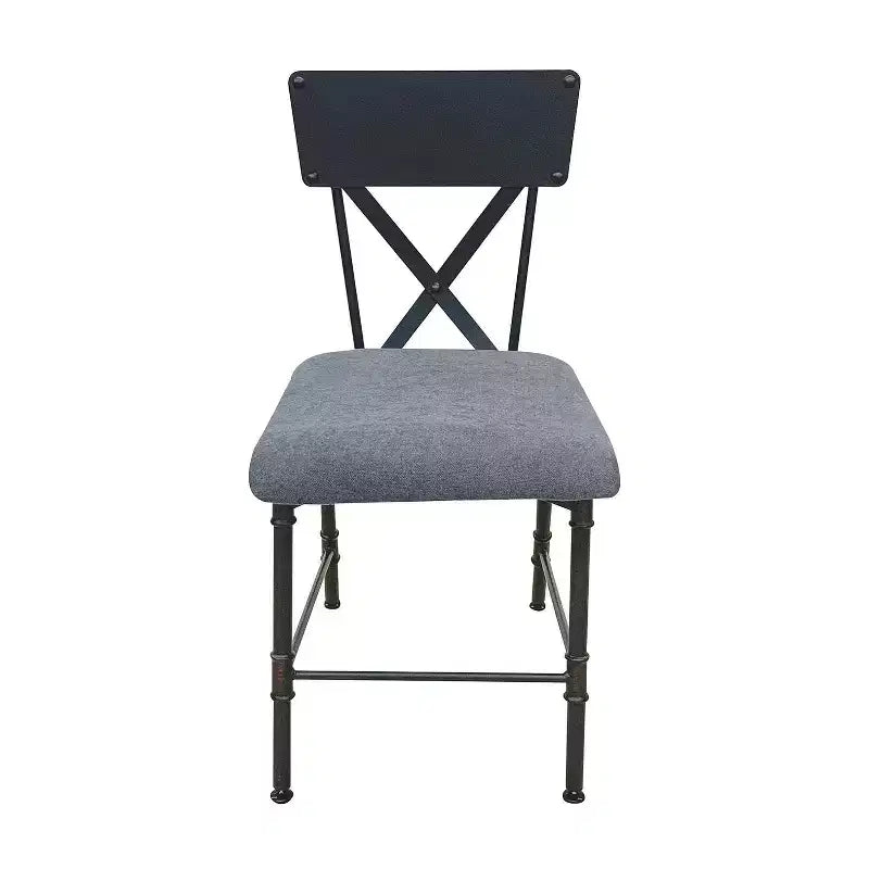 Simple Relax Fabric Upholstered Armless Chair in Antique Oak and Sandy Gray