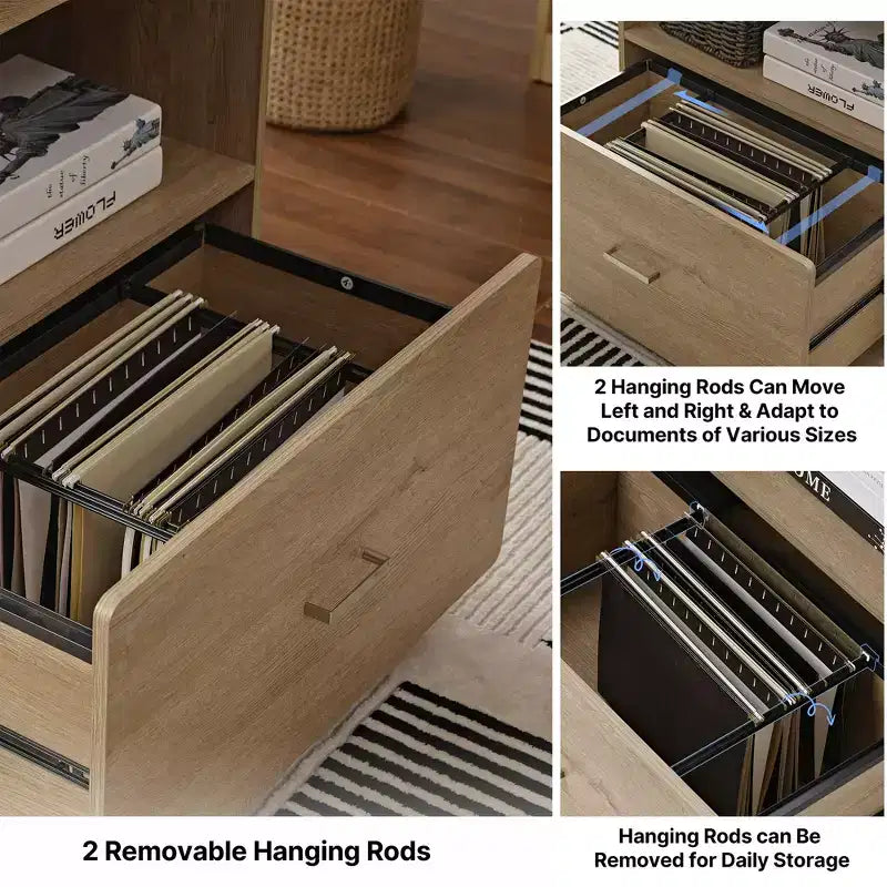 29 meuble de rangement pour dossiers suspendus, chêne