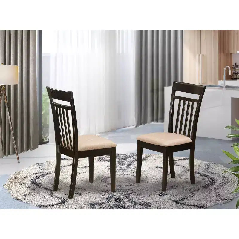 Chaises de salle à manger Capri Chaises de cuisine en similicuir, lot de 2