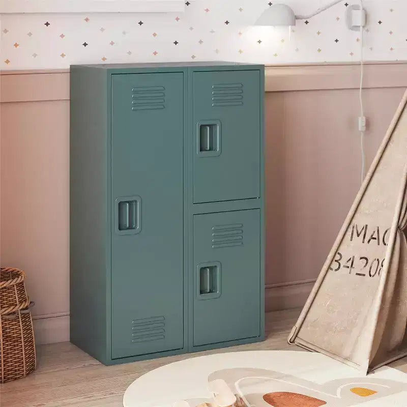 Casier de rangement en métal empilable pour enfants