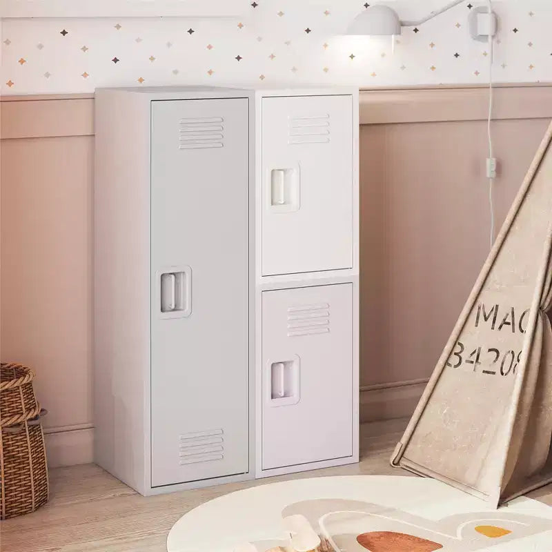 Casier de rangement en métal empilable pour enfants