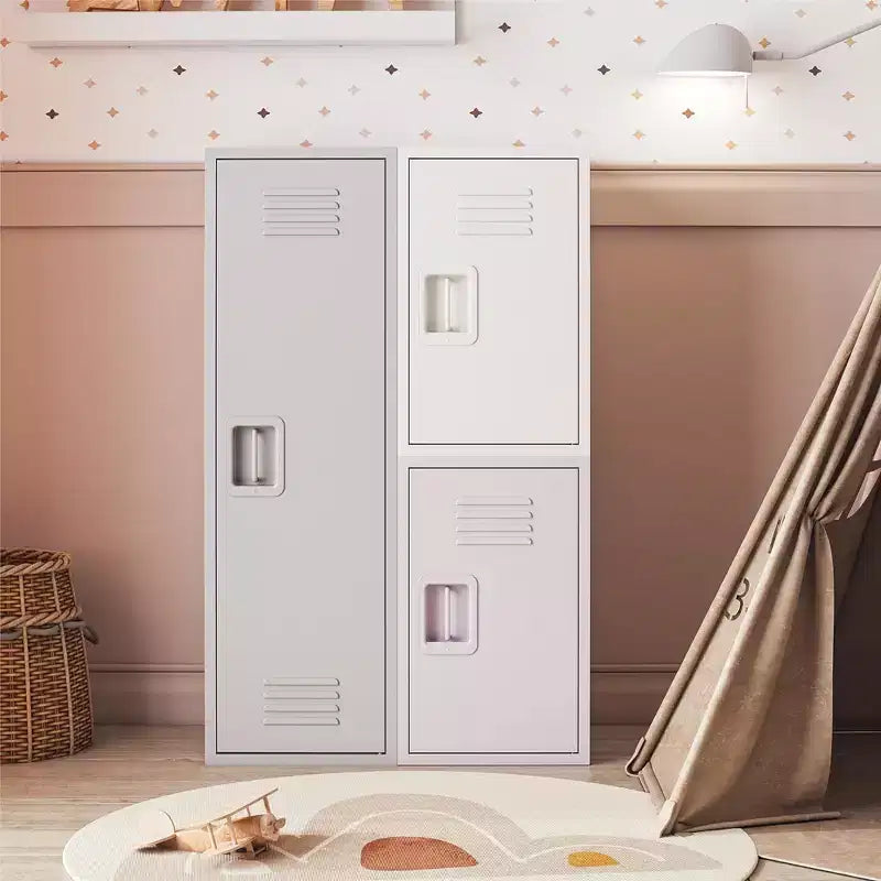Casier de rangement en métal empilable pour enfants