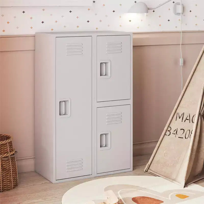 Casier de rangement en métal empilable pour enfants