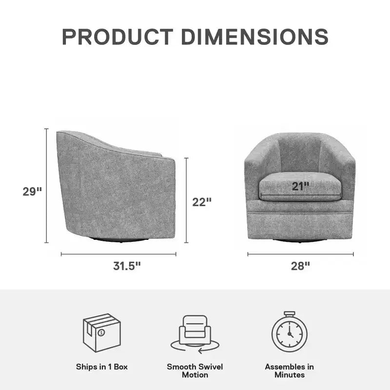 Fauteuil pivotant d'appoint