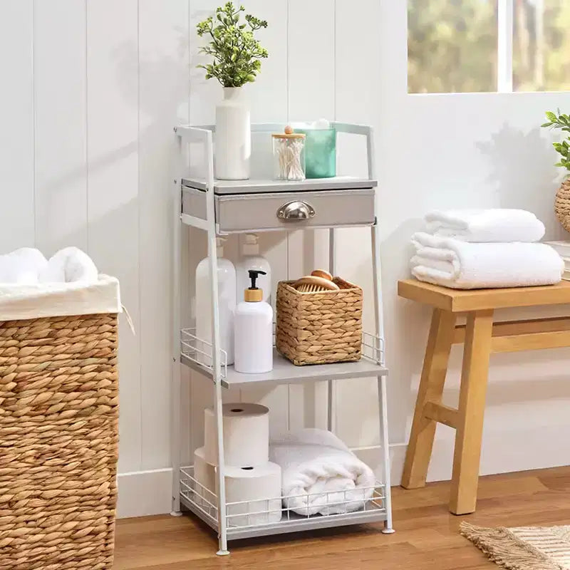 The Lakeside Collection Ladder Shelf with Drawer