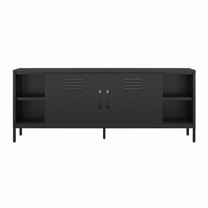 Meuble TV en métal style casier pour téléviseurs jusqu'à 65 pouces