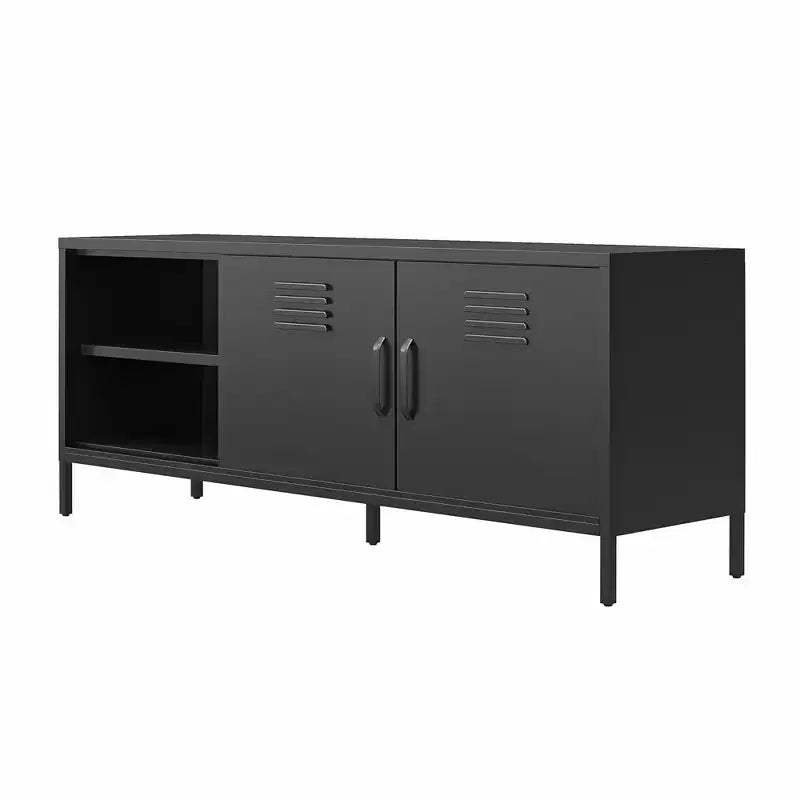 Meuble TV en métal style casier pour téléviseurs jusqu'à 65 pouces