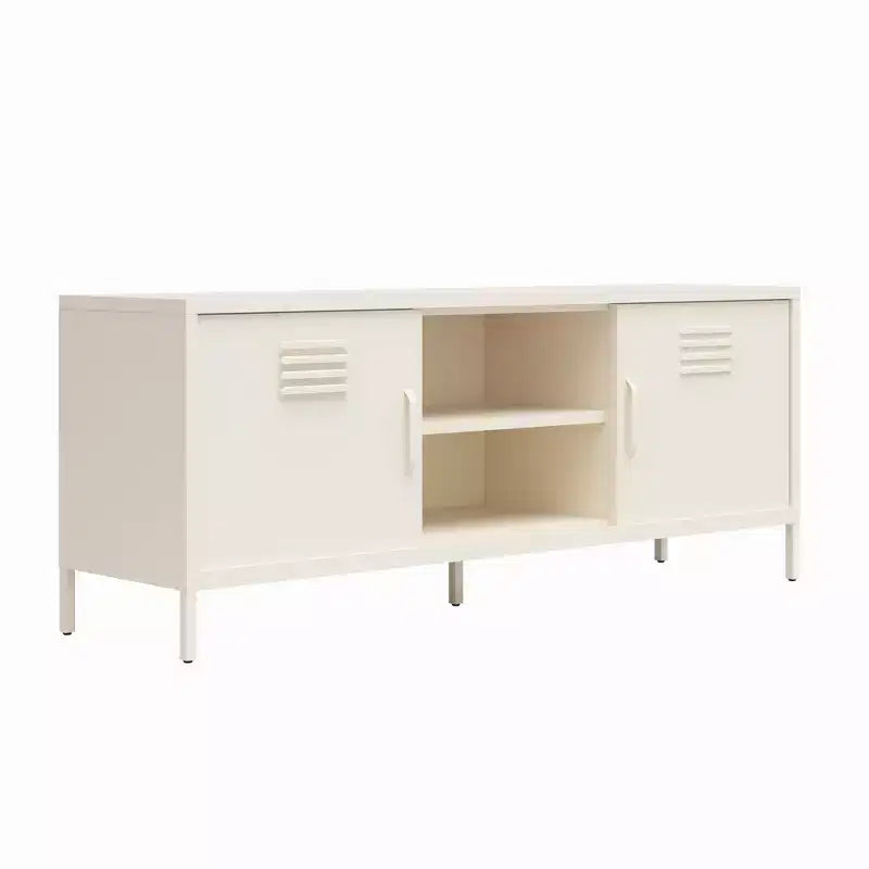 Meuble TV en métal style casier pour téléviseurs jusqu'à 65 pouces