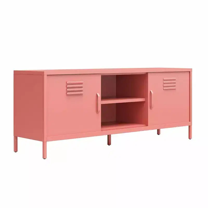 Meuble TV en métal style casier pour téléviseurs jusqu'à 65 pouces