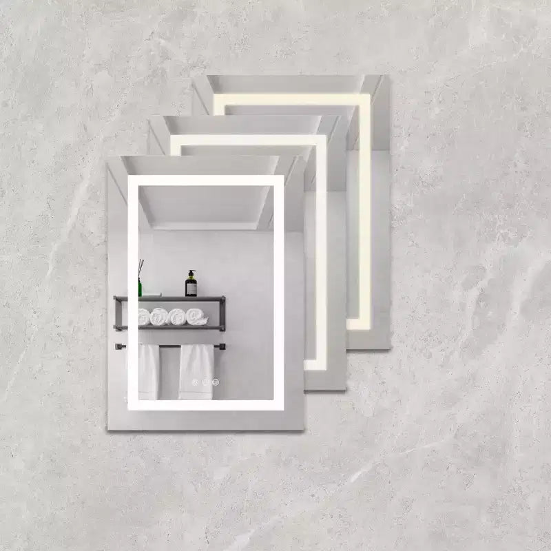 Armoire à pharmacie de salle de bain 28x20 pouces avec miroir Armoire de salle de bain murale à LED avec lumières
