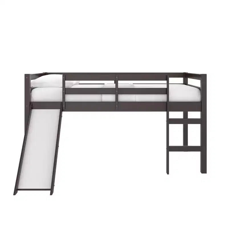 DHP Milton Kids Junior Loft Bed with Slide