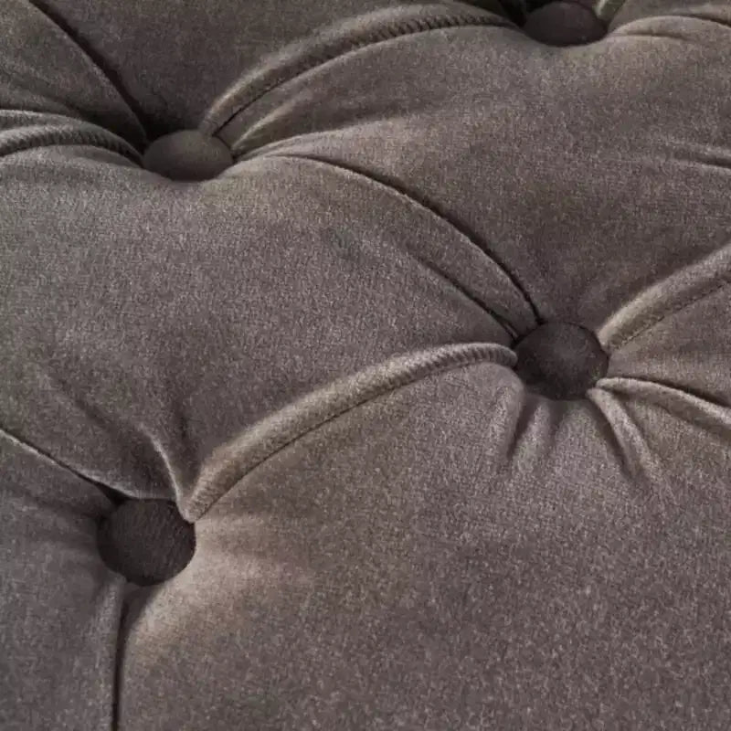 2 ensembles de chaises capitonnées en velours anthracite patiné