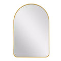 HomeRoots 39 Gold Arch Metal Framed Bathroom Vanity Mirror