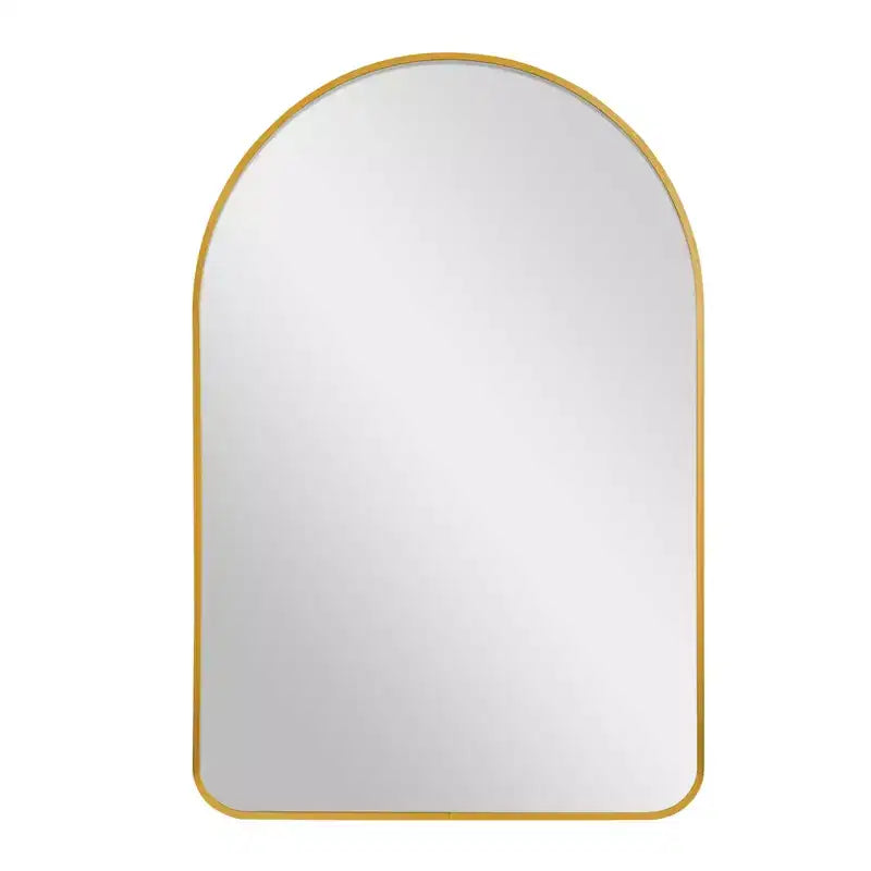HomeRoots 39 Gold Arch Metal Framed Bathroom Vanity Mirror