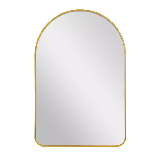 HomeRoots 39 Gold Arch Metal Framed Bathroom Vanity Mirror