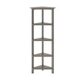 HomeRoots Gray Solid Wood Corner Bookcase