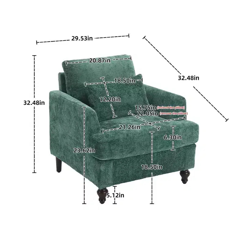 Fauteuil d'appoint moderne, cadre en bois, design capitonné, chaise longue de style milieu de siècle.
