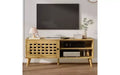 Heynemo TV Stand with Storage for 55 Inch TVs, Wood TV Entertainment Center, Mid Century Modern TV Entertainment Center with Storage, Bedroom Natural