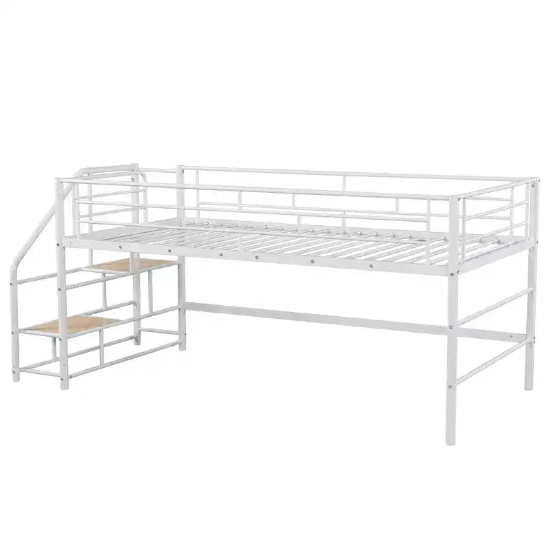 Lit mi-hauteur avec escalier de rangement