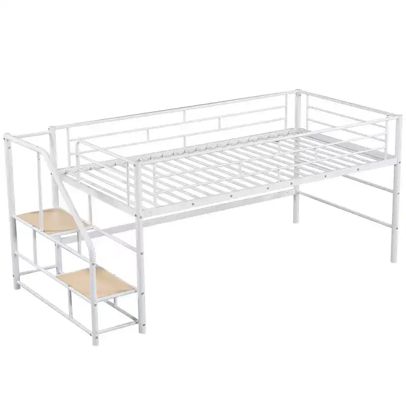 Lit mi-hauteur avec escalier de rangement