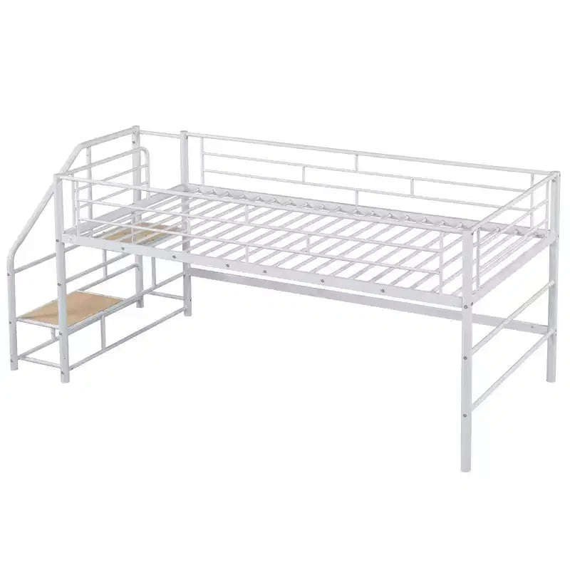 Lit mi-hauteur avec escalier de rangement