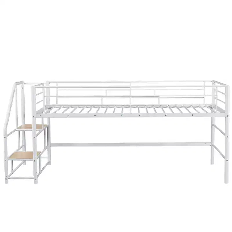 Lit mi-hauteur avec escalier de rangement