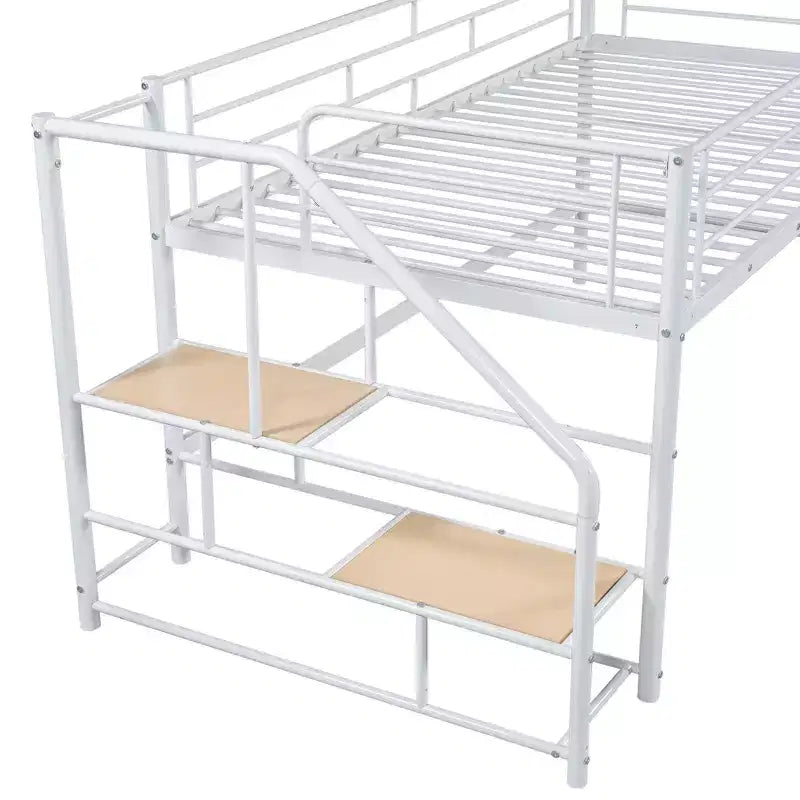 Lit mi-hauteur avec escalier de rangement