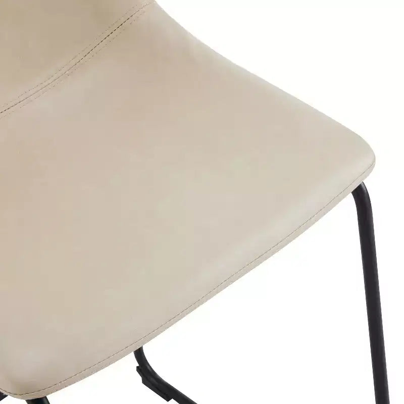 Tabourets de comptoir modernes de 24 pouces en similicuir et acier (lot de 2)
