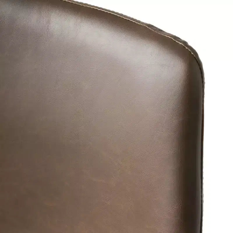 Tabourets de comptoir modernes de 24 pouces en similicuir et acier (lot de 2)