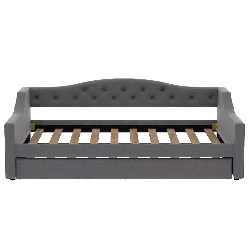 Lit de repos jumeau XL rembourré avec lit gigogne et éclairage LED