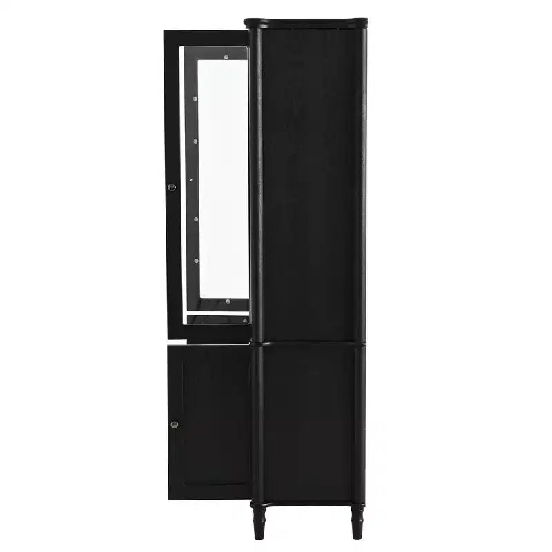 73,25 po H Vitrine vintage, bibliothèque moderne du milieu du siècle avec portes en verre, grain de bois de frêne