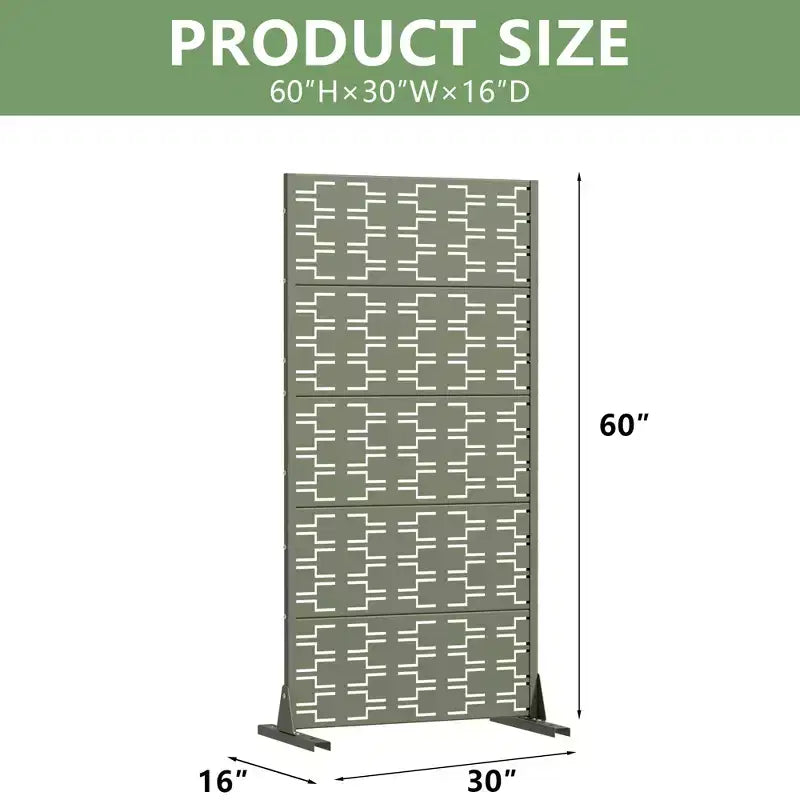 Panneaux de clôture autoportants en métal pour brise-vue extérieur, pour jardin, terrasse, patio, cour, 183H x 89/119/178/239W cm, 150H x 76/152W cm
