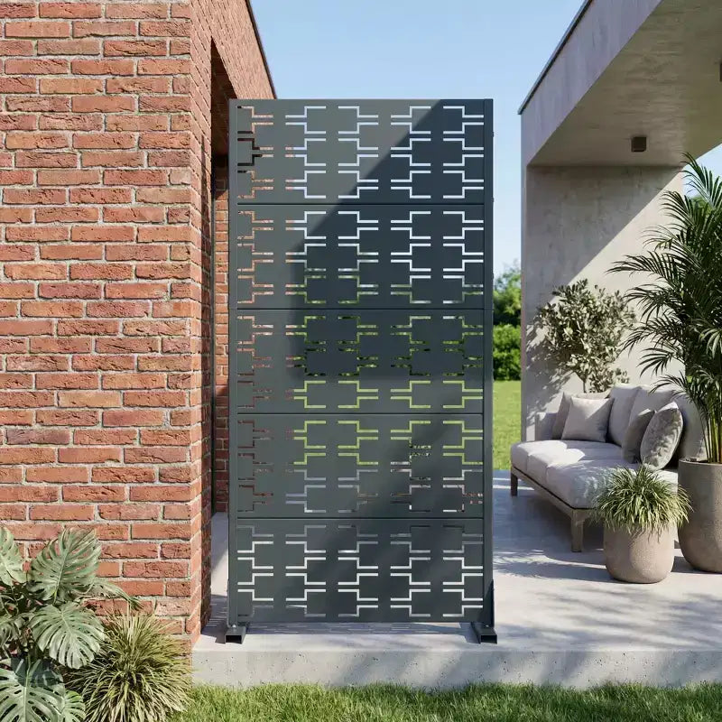 Panneaux de clôture autoportants en métal pour brise-vue extérieur, pour jardin, terrasse, patio, cour, 183H x 89/119/178/239W cm, 150H x 76/152W cm
