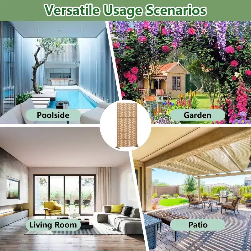 Panneaux de clôture autoportants en métal pour brise-vue extérieur, pour jardin, terrasse, patio, cour, 183H x 89/119/178/239W cm, 150H x 76/152W cm