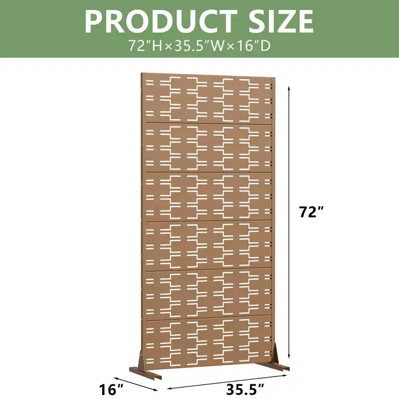 Panneaux de clôture autoportants en métal pour brise-vue extérieur, pour jardin, terrasse, patio, cour, 183H x 89/119/178/239W cm, 150H x 76/152W cm