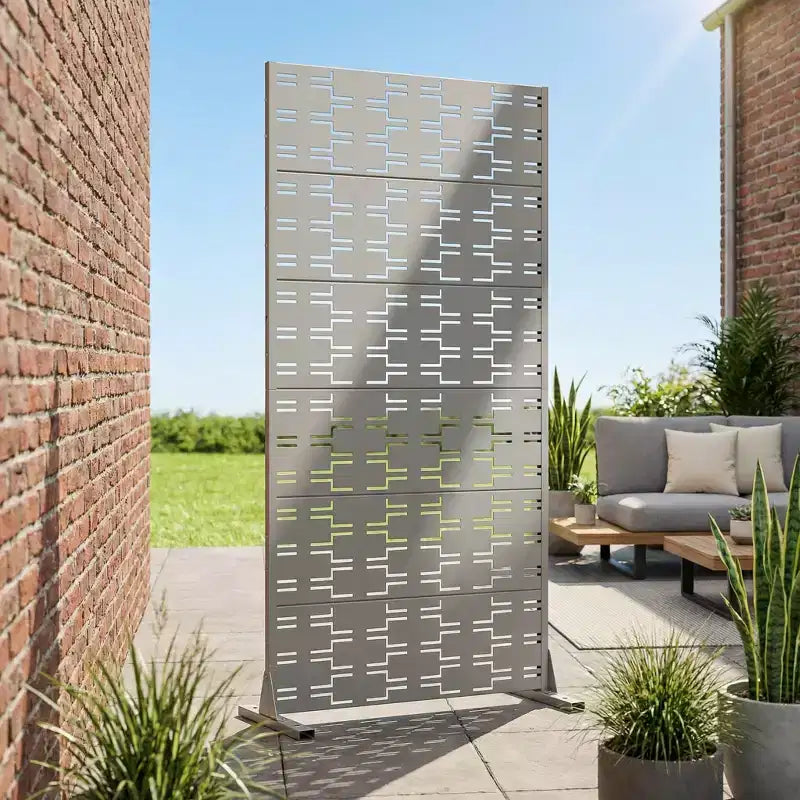 Panneaux de clôture autoportants en métal pour brise-vue extérieur, pour jardin, terrasse, patio, cour, 183H x 89/119/178/239W cm, 150H x 76/152W cm