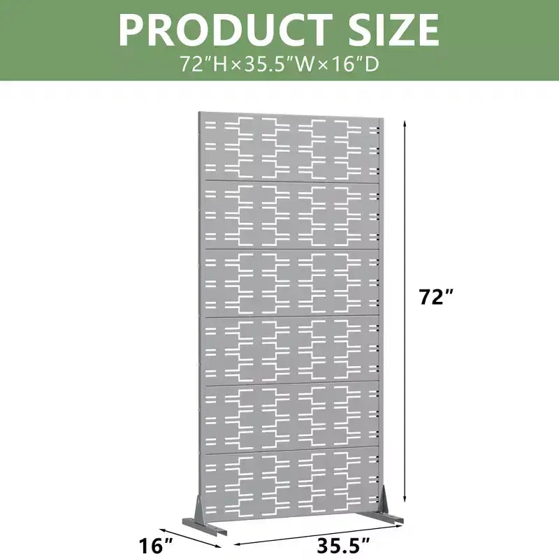 Panneaux de clôture autoportants en métal pour brise-vue extérieur, pour jardin, terrasse, patio, cour, 183H x 89/119/178/239W cm, 150H x 76/152W cm
