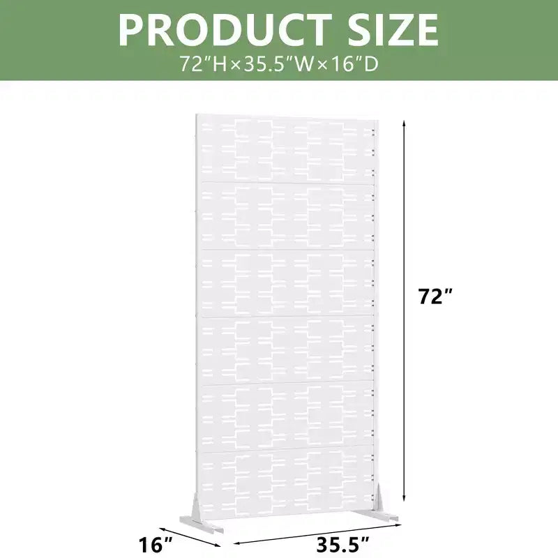 Panneaux de clôture autoportants en métal pour brise-vue extérieur, pour jardin, terrasse, patio, cour, 183H x 89/119/178/239W cm, 150H x 76/152W cm