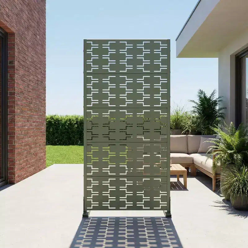 Panneaux de clôture autoportants en métal pour brise-vue extérieur, pour jardin, terrasse, patio, cour, 183H x 89/119/178/239W cm, 150H x 76/152W cm