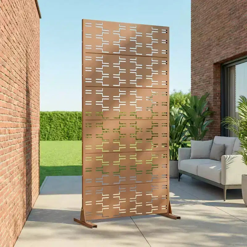 Panneaux de clôture autoportants en métal pour brise-vue extérieur, pour jardin, terrasse, patio, cour, 183H x 89/119/178/239W cm, 150H x 76/152W cm