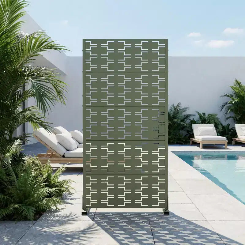 Panneaux de clôture autoportants en métal pour brise-vue extérieur, pour jardin, terrasse, patio, cour, 183H x 89/119/178/239W cm, 150H x 76/152W cm