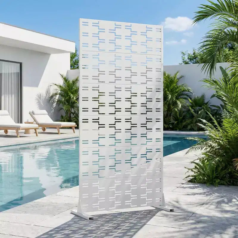Panneaux de clôture autoportants en métal pour brise-vue extérieur, pour jardin, terrasse, patio, cour, 183H x 89/119/178/239W cm, 150H x 76/152W cm