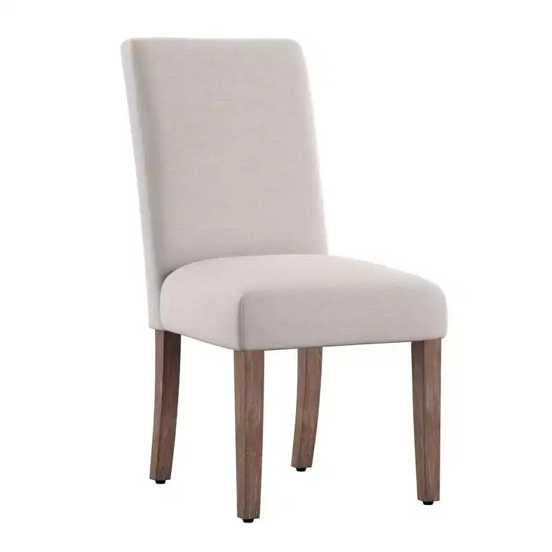 Chaises de salle à manger tapissées en tissu (lot de 2) - Naturel clair/beige