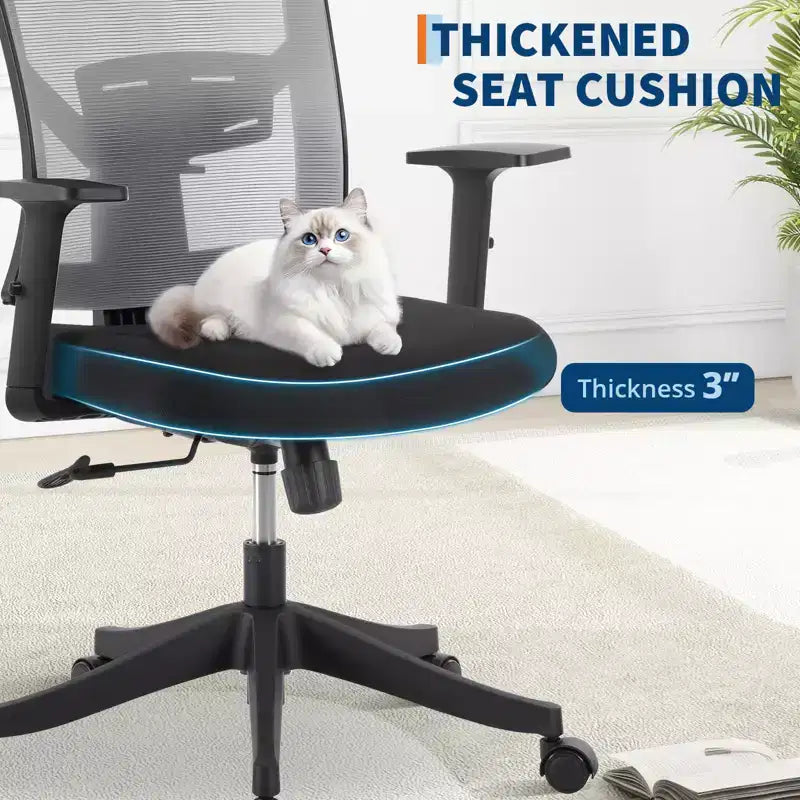 Chaise de bureau ergonomique à dossier haut, soutien lombaire dynamique, appui-tête réglable, dossier haut inclinable, capacité de 158 kg, pour la maison ou le bureau