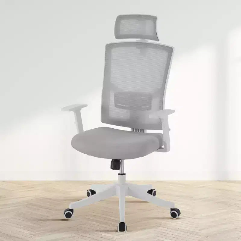 Ergonomic High Back Mesh Office Chair, Reversible-style-Up Arms, Adjustable Headrest &amp; Lumbar Support, with Wheels, for Home Office